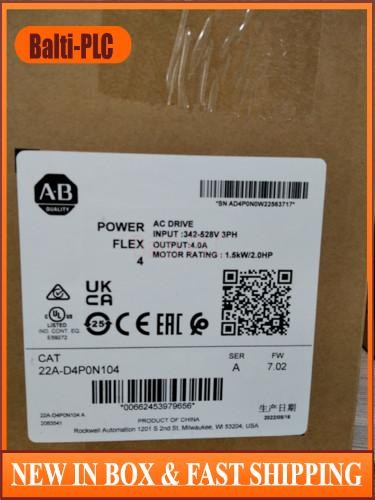 New 22A-D4P0N104 SER A POWERFLEX 4 Catalog AC Drive 22AD4P0N104