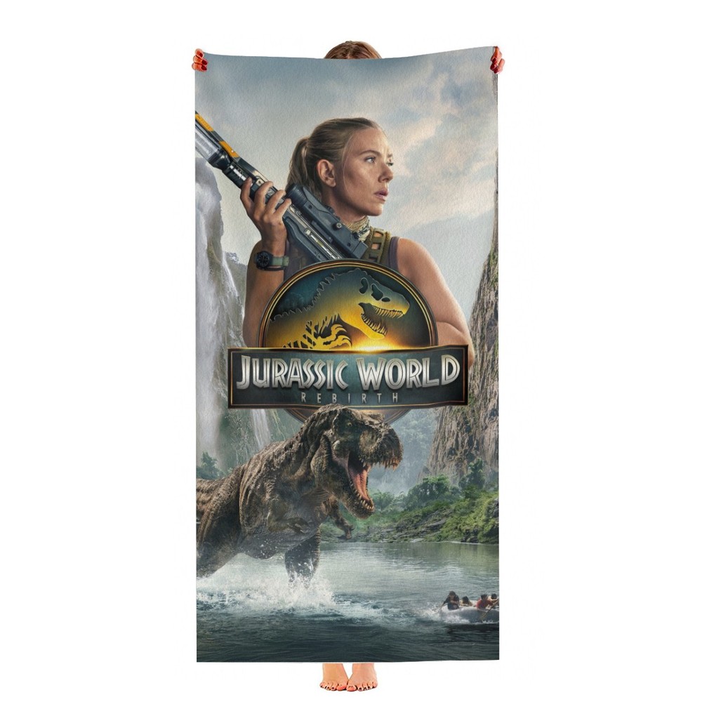Jurassic Dinosaurs Beach Towel 30x60 Quick Dry Microfiber Gift for Dino Lovers
