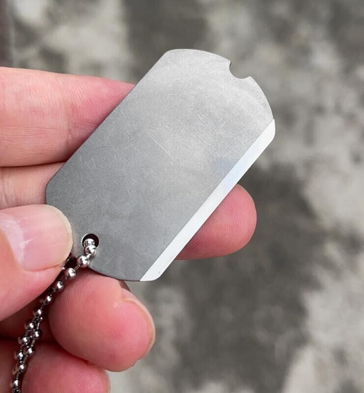 New Titanium Alloy Dog Tag Pendant Necklace Pet Dog Identity Card Necklace