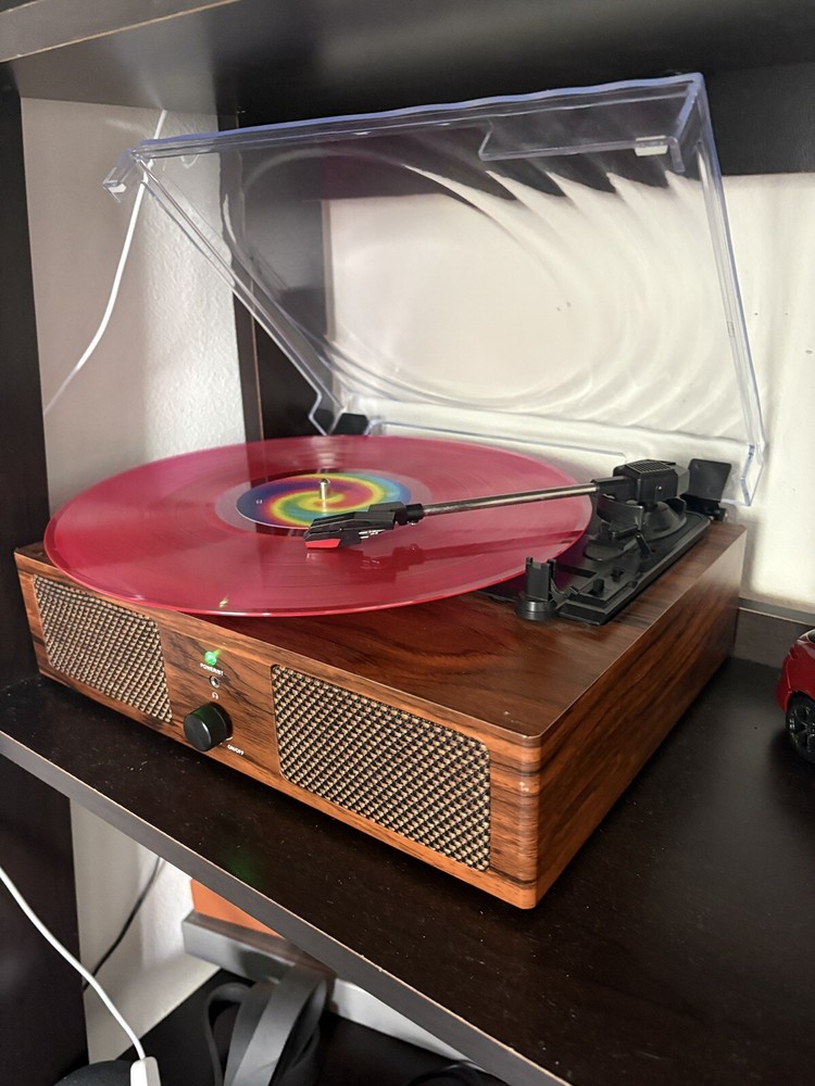 3-Speed Vintage Bluetooth Vinyl Record Player - Brown
