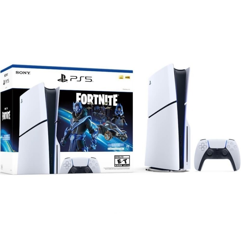 New Sony PlayStation 5 Slim 1TB Disk Console - Fortnite Cobalt Star Bundle