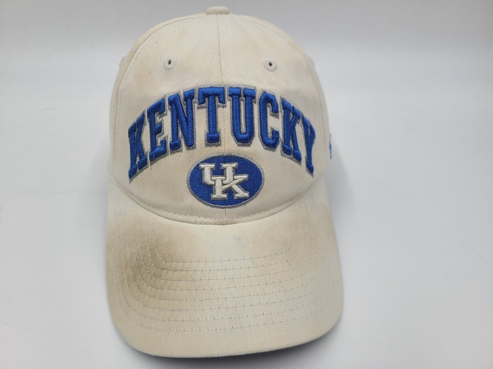 University of Kentucky Wildcats Zephyr Distressed Snapback Hat Cap NCAA White