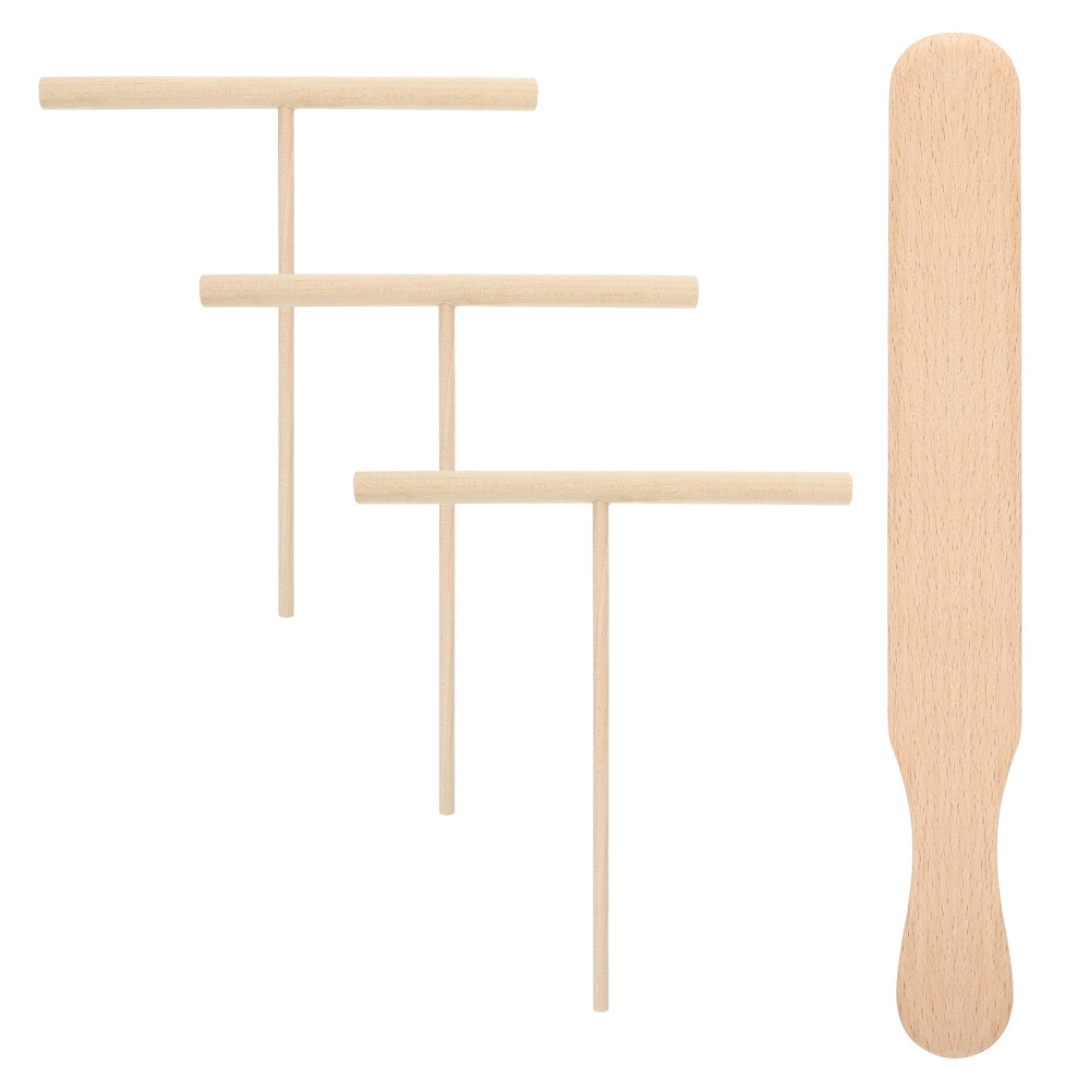Wooden Pancake Spreader and Crepe Turner Cooking Spatula