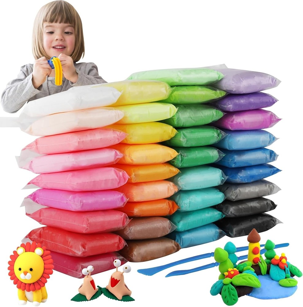 36 Colors Polymer Clay Modeling Clay for Kids DIY Starter Kits Oven Baked Mod...