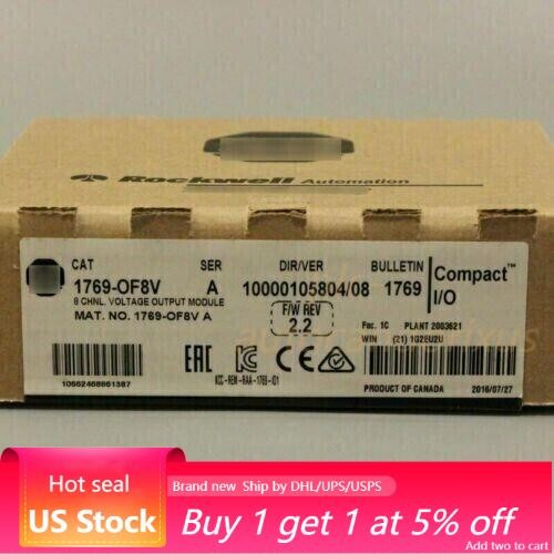 1PC New Sealed AB 1769-OF8V SER A CompactLogix 8 PT Output Module 1769OF8V