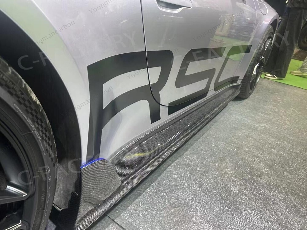 Carbon Fiber Side Skirt Extensions for Porsche 911 992 Carrera 2019+