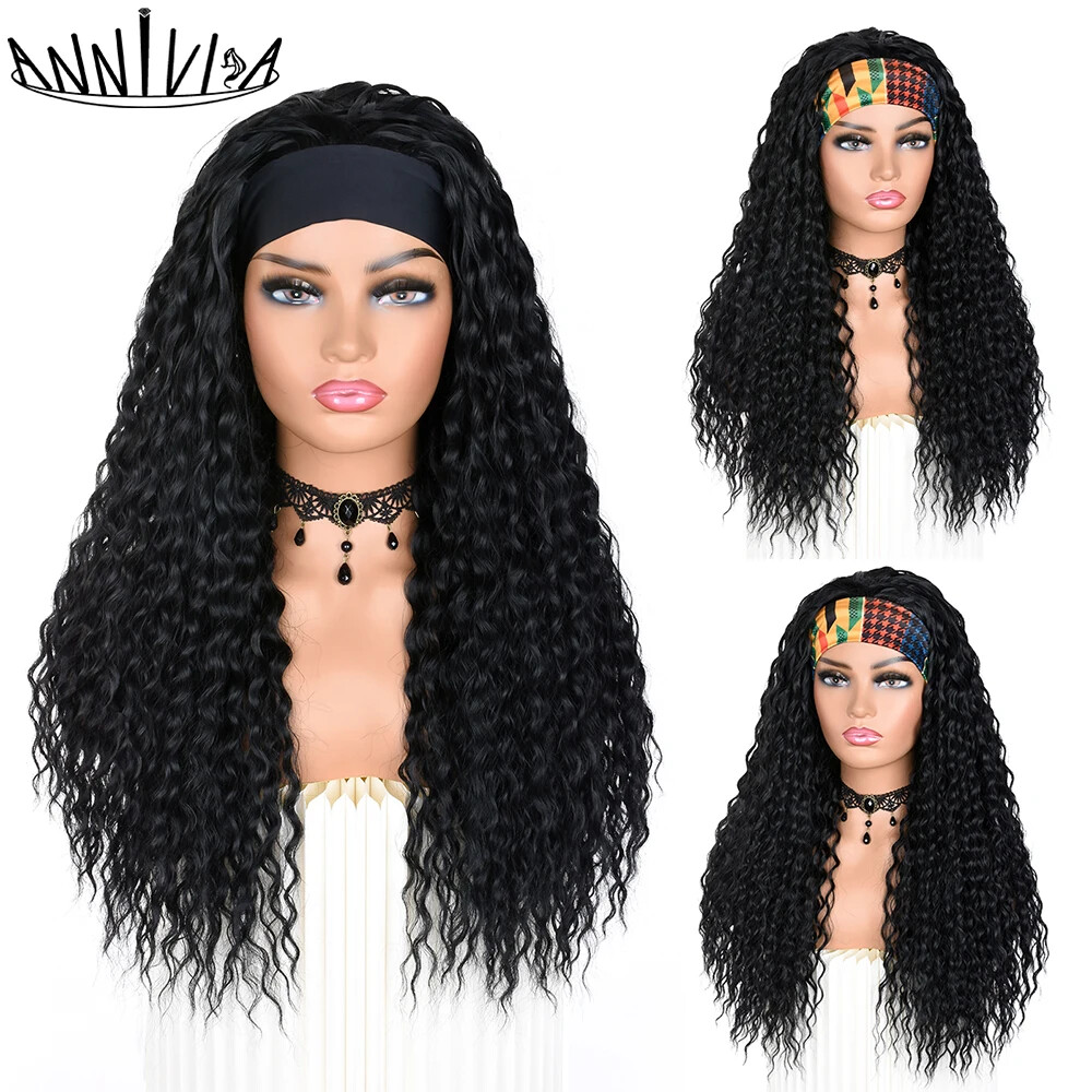 Synthetic Heat Resistant Headband Wig for Daily Wear & Cosplay