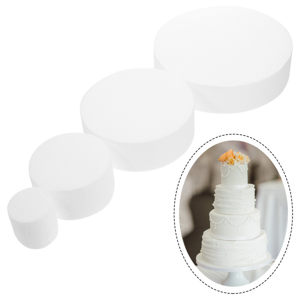 4 Pcs Cake Stand Foam Model Decorating Training Floral Mold Baby