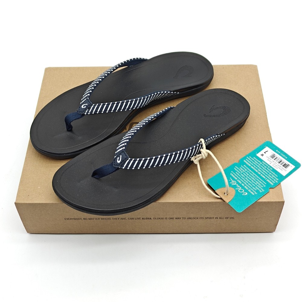 OluKai Womens HoOpio Slip On Thong Sandals Size 7 20294DEZP Comfort Flip Flops