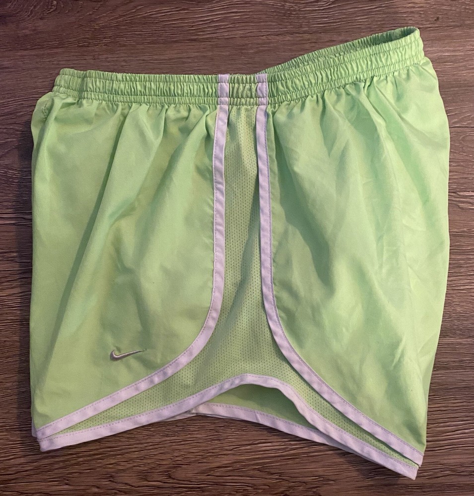 Nike Dri-Fit Womens Lime Green Athletic Shorts Sz M