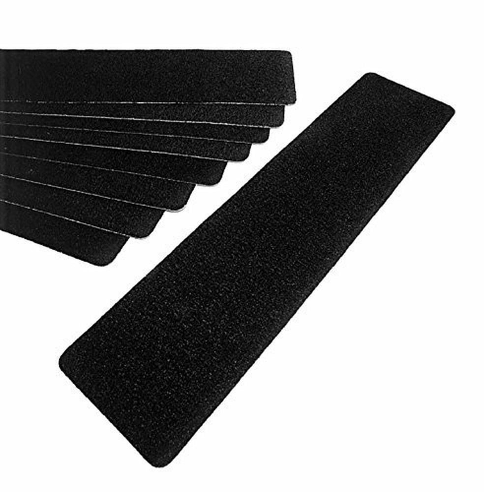 Non-Slip Black Stair Treads 10 Pack Heavy Duty 80 Grit with Strong Adhesive