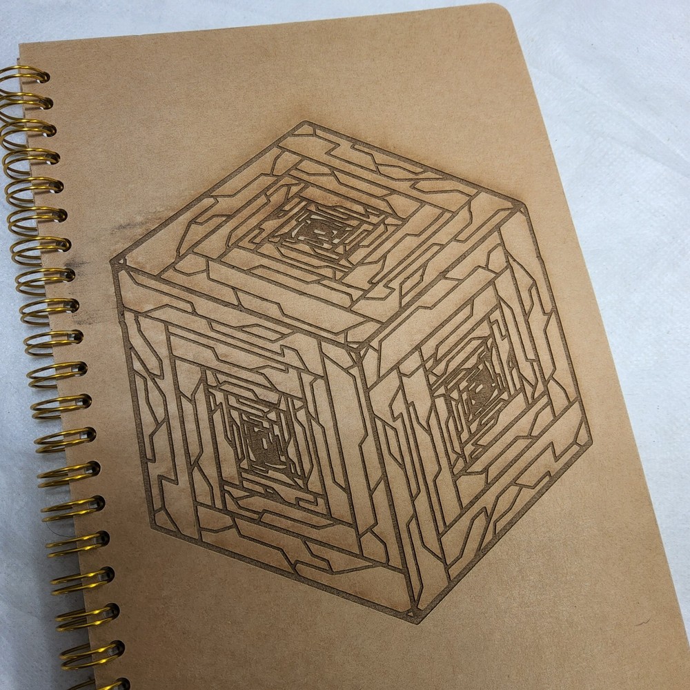 Laser etched A5 Spiral Graph Notebook AOU Grid Journals 100 pages A5 Brown