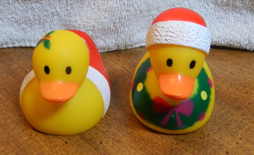 2 rubber ducks for the Christmas tub.
