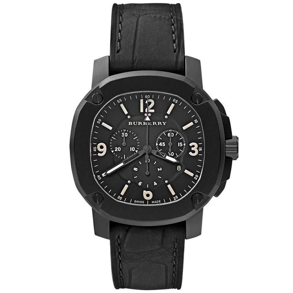 FLASH-SALE Burberry The Britain Alligator Leather Strap Watch Retail Price $1900-image