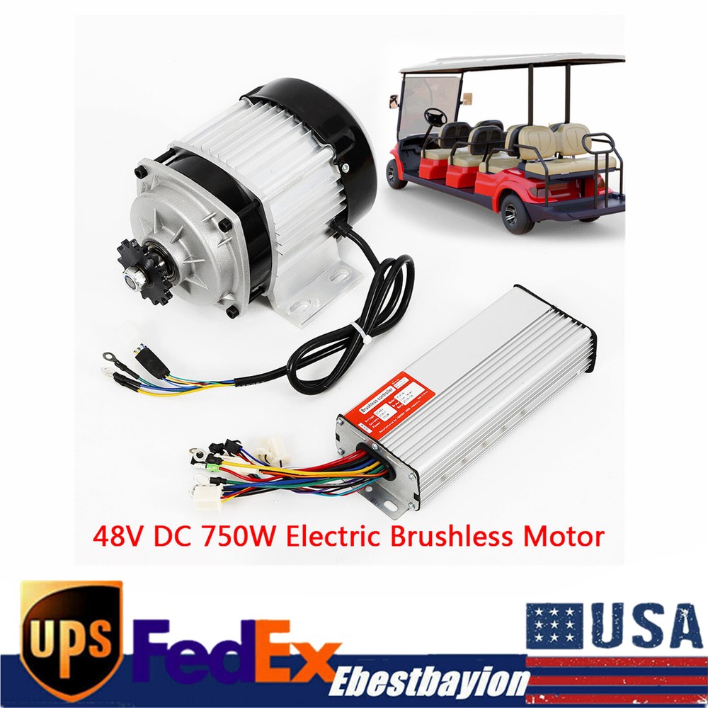 48V 750W Brushless Electric Scooter Motor for Go Karts ATV with Gear Reduction