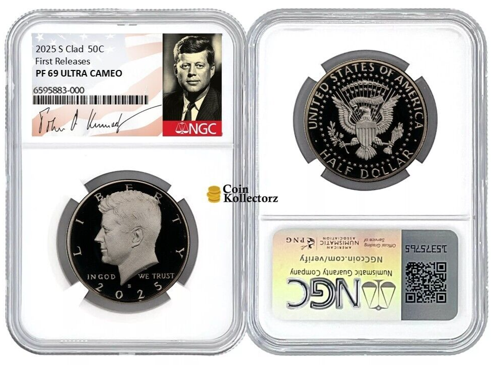 Presale 2025 S Kennedy Half Dollar 50C NGC PF69 Ultra Cameo First Releases-image
