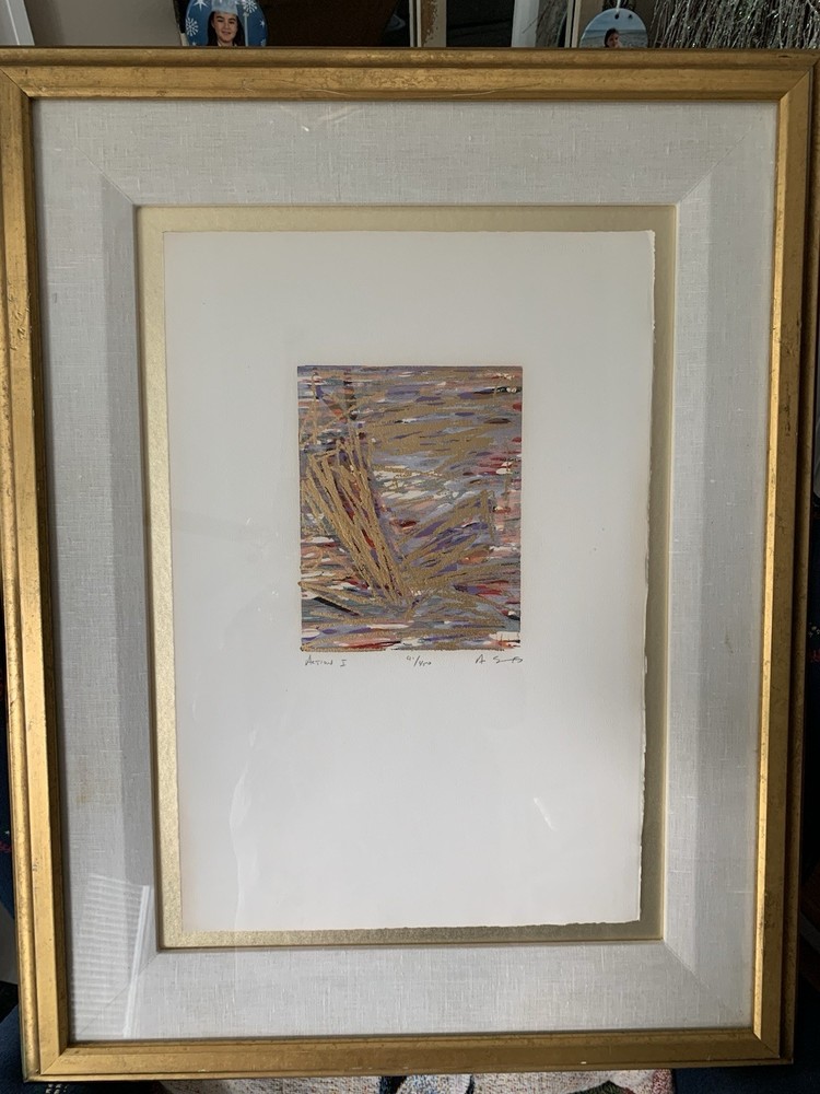 Abstract Original Design Signed And Numbered. Framed And Matted