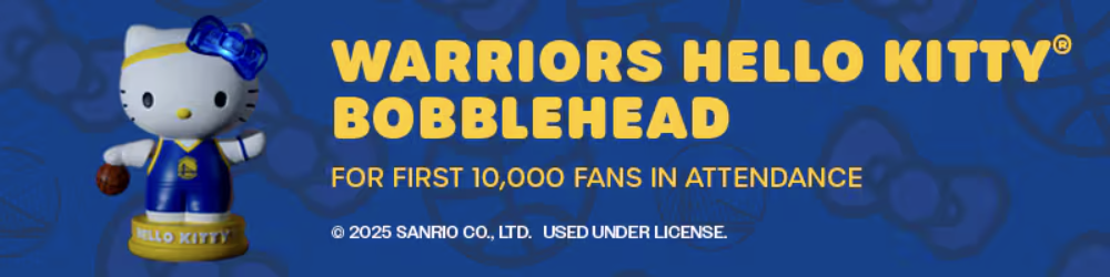 PRESALE Golden State Warriors GSW 1/28/25 Hello Kitty Bobblehead-image