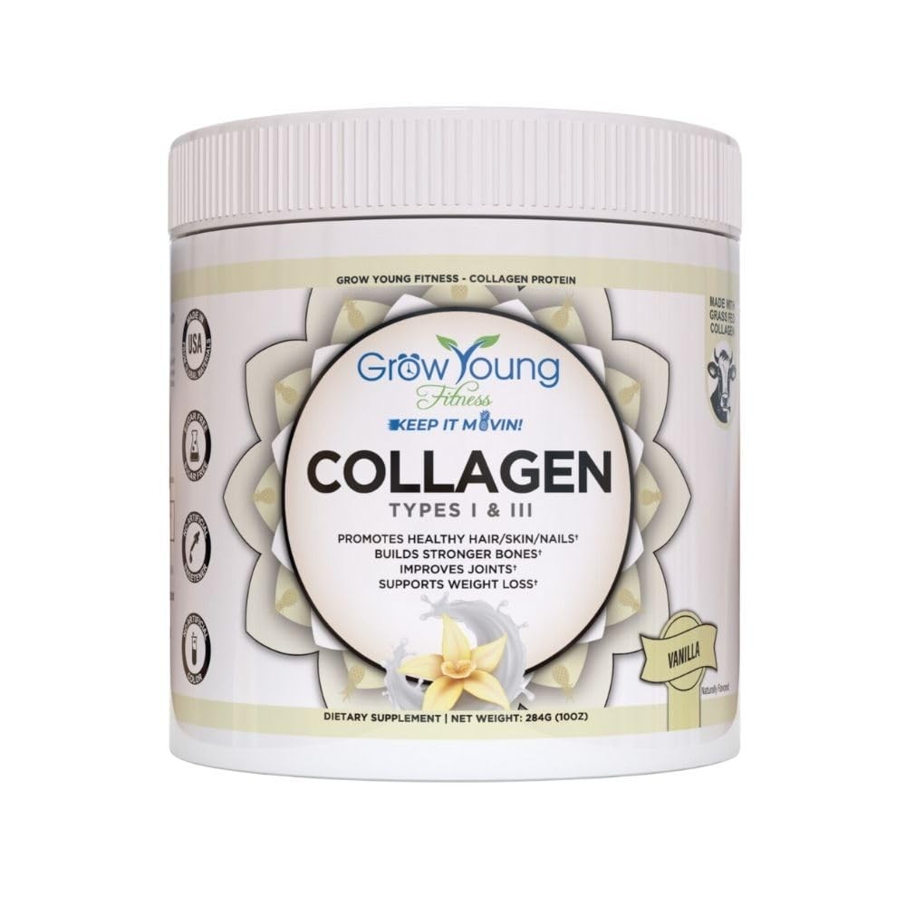 Collagen Protein Vanilla Powder for Skin Bone Joint Health Weight Loss Sugar Free