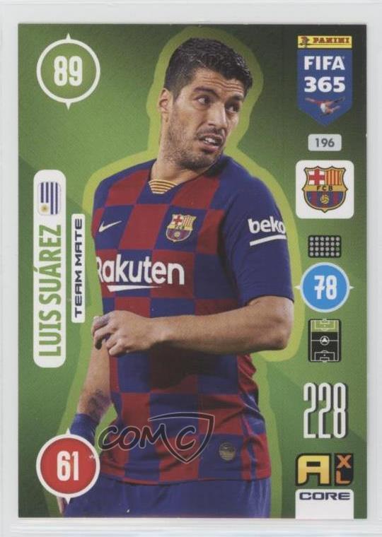 2020-21 Panini Adrenalyn XL Fifa 365 Team Mate Luis Suarez #196