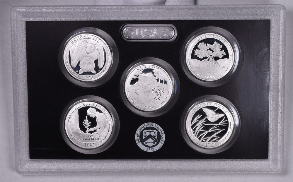 2020 U.S. Mint 5 Coin Silver Quarters Set No Box Or COA