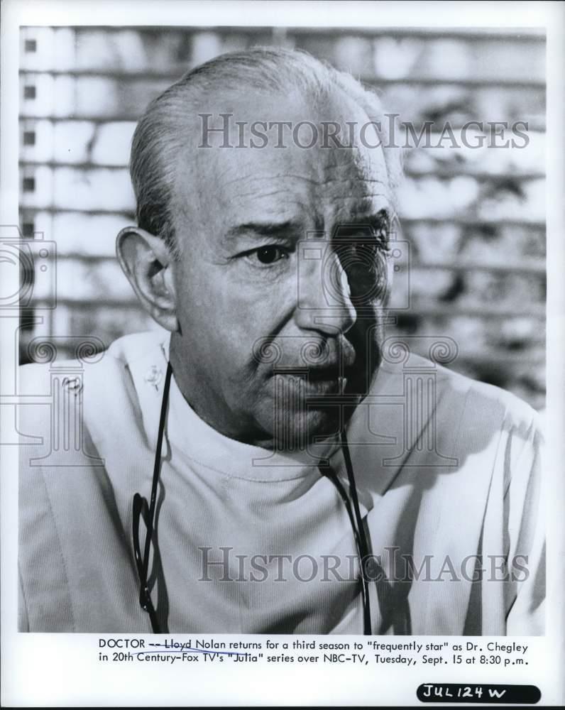 1971 Press Photo Actor Lloyd Nolan starring in 