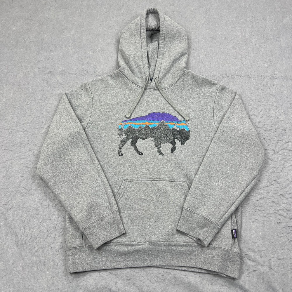 Patagonia Mens Small Gray Gravel Back for Good Uprisal Hoody Sweatshirt