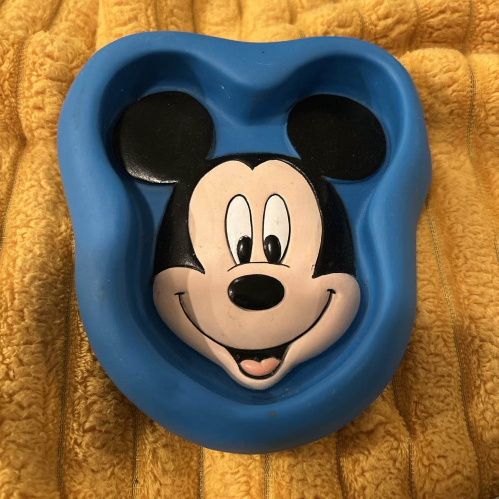 Vintage Mickey Mouse Avon Kids Floating Blue Soap Dish Disney 1995 Bathroom Dish