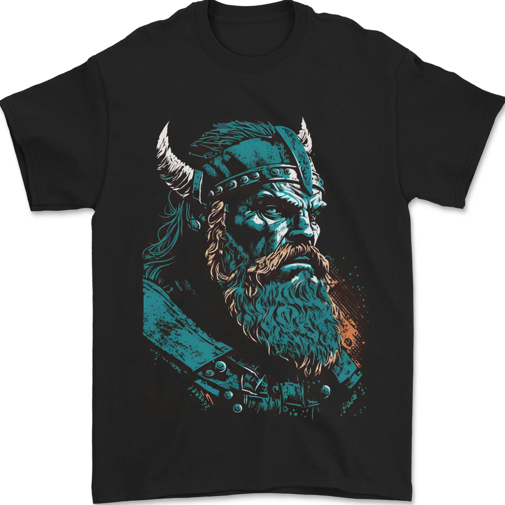 A Green Viking Elder Valhalla Odin Norse Gods Mens T-Shirt 100% Cotton