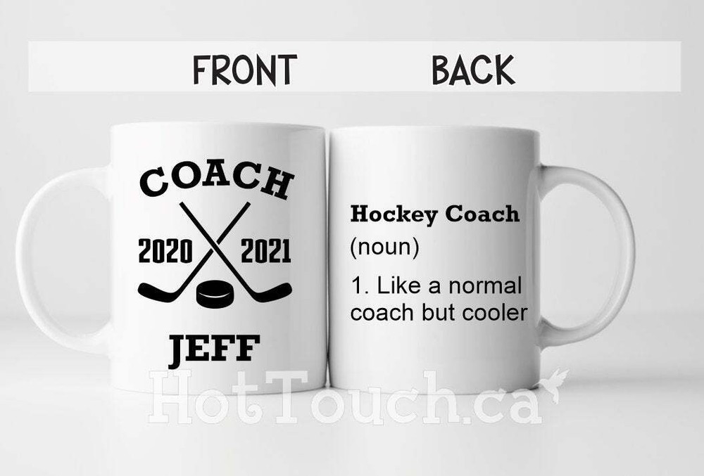 Hockey Coach Mug Hockey Coach Gift Hockey Gift Custom Coffee Mug Personalize
