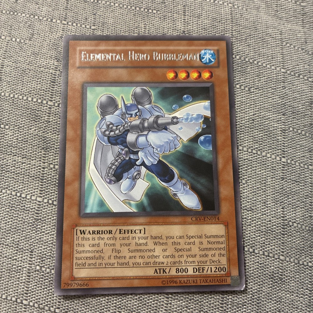 YuGiOh Elemental Hero Bubbleman CRV-EN014 Rare MINT NM