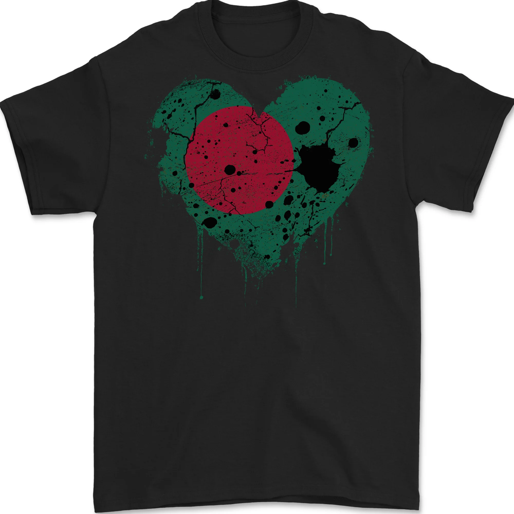 Love Bangladesh Flag Bangladeshi Day Football Mens T-Shirt 100% Cotton
