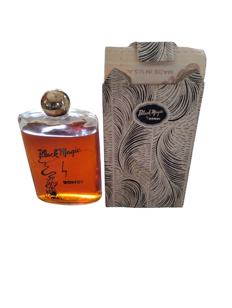 Vintage 40s/50s BLACK MAGIC Bombi 8 oz Big Splash Perfume Extrait  FLORIENTAL.