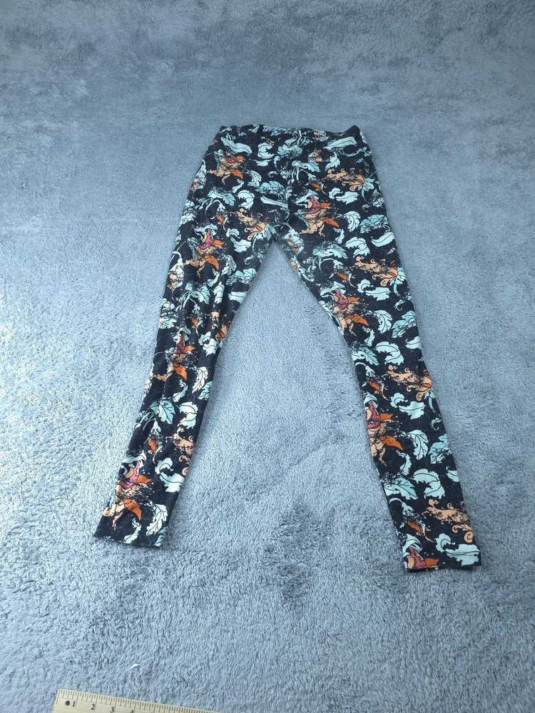 LuLaRoe Leggings Womens One Size Floral Leaf Pattern Soft Stretch Yoga Pants
