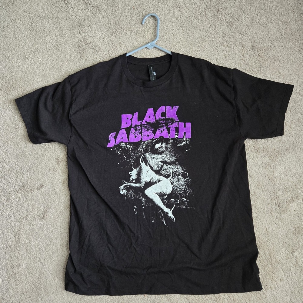 Black Sabbath God Is Dead T-Shirt Short Sleeve Black Cotton Men Size XL