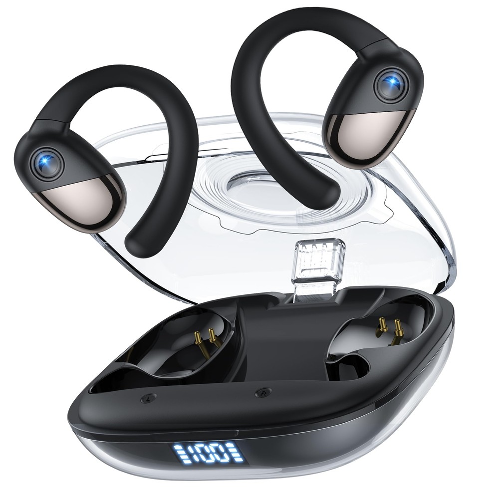 Open Ear Headphones, Bluetooth Headphones, Wireless Earbuds with Smart Digita...