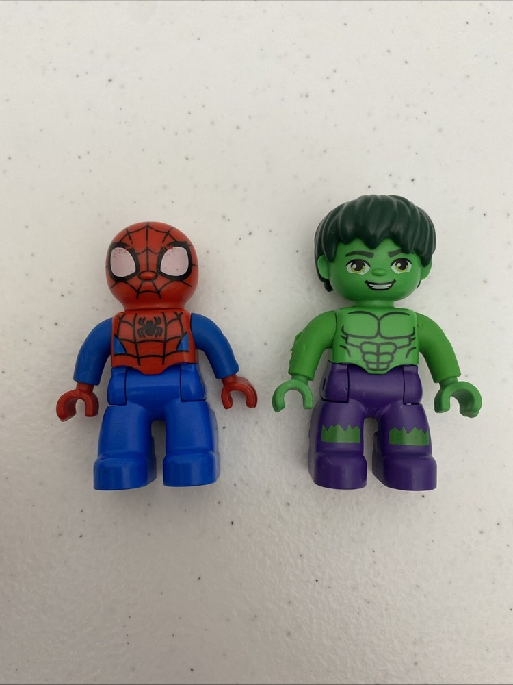 Lego Duplo Super Hero Marvel Lot - Spiderman and Hulk Replacement Figures.