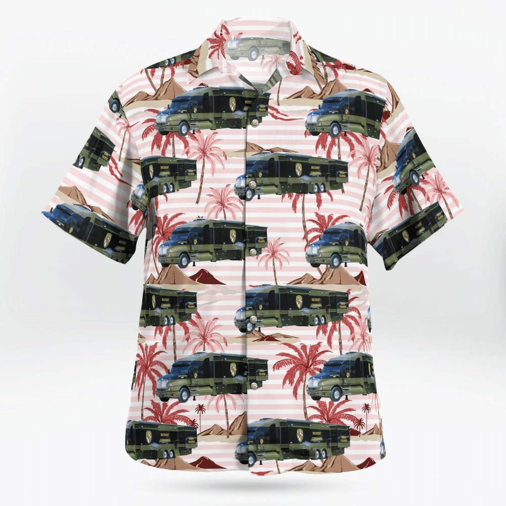 Maryland State Police Mobile Command Post Aloha Hawaiian Shirt for True Fans and Collectors