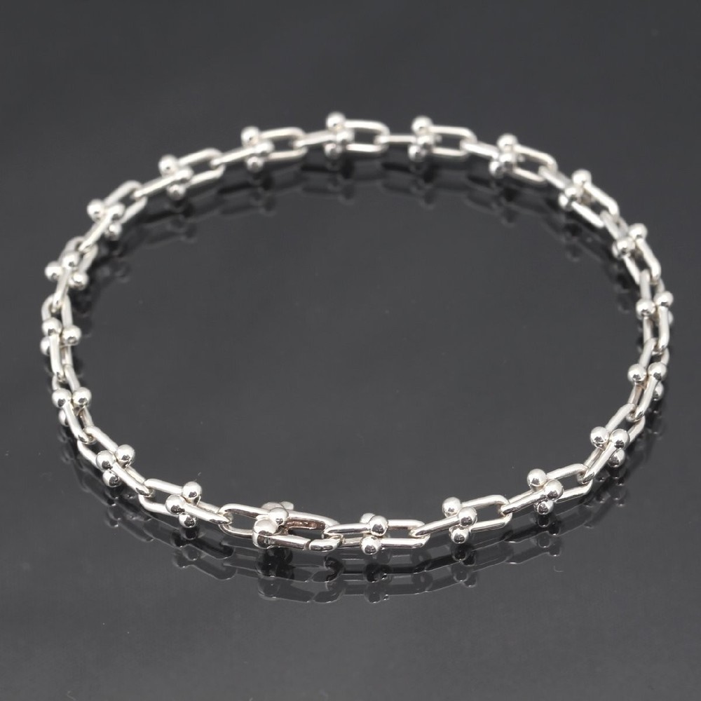 Tiffany & Co HardWear Micro Link Bracelet in Sterling Silver 925 5.8g 163600