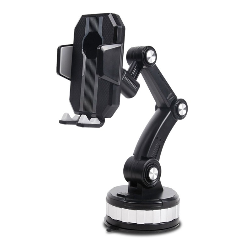 Car Cell Phone Mount Cradles Extendable Holder Powerful Clamp Sucker Cup Bracket