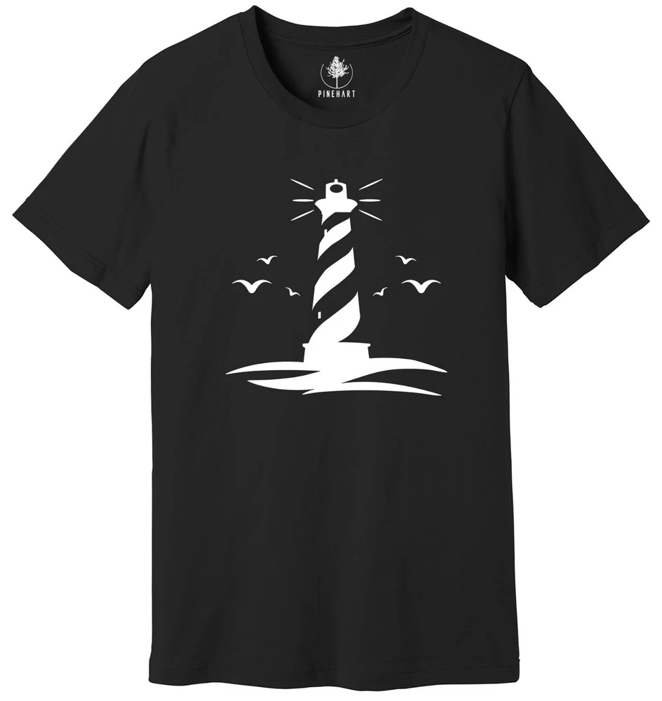 Lighthouse Pocket Shirt, Lighthouse and Seagulls T-Shirt, Cool Lighthouse Tee