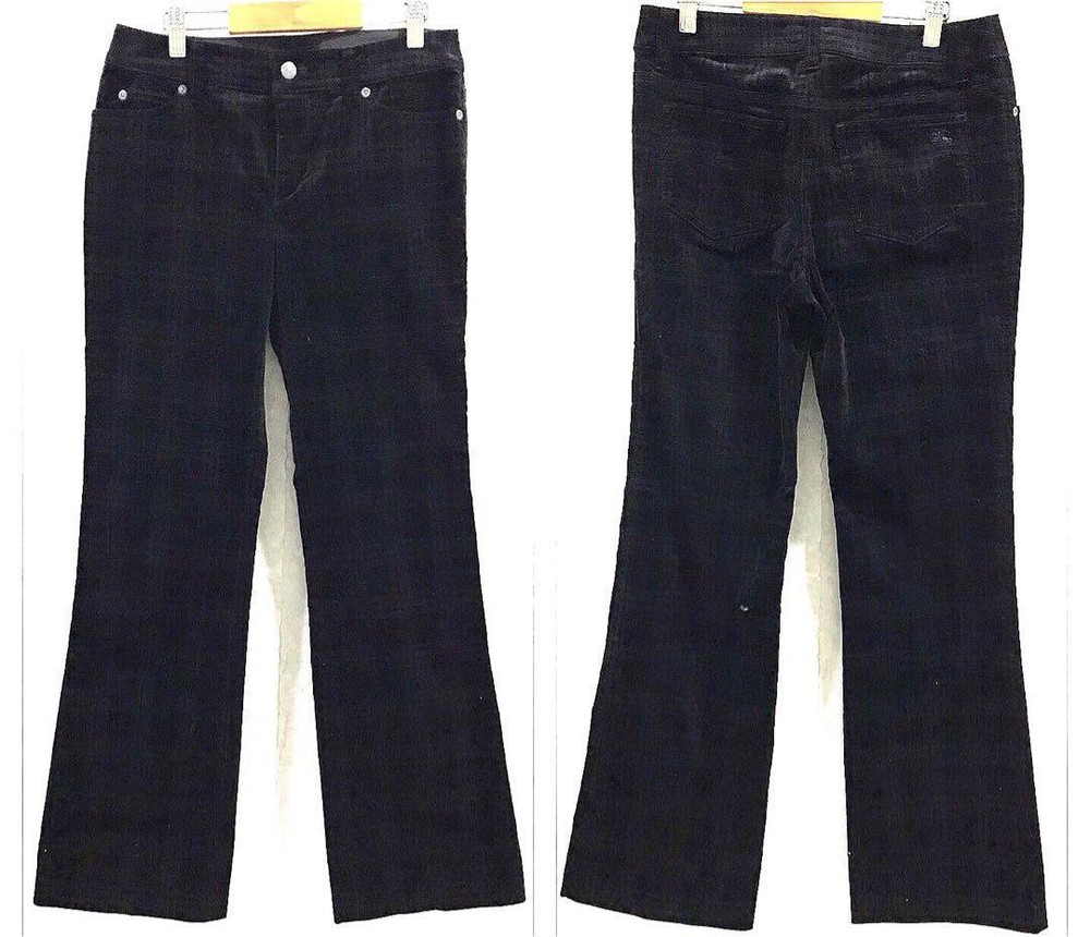 Burberry London Nova Check Velor Pants Black 38