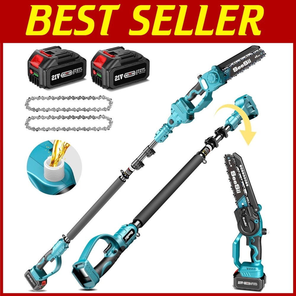 Lightweight Cordless Pole and Mini Chainsaw 2-in-1 for Garden DIY Projects