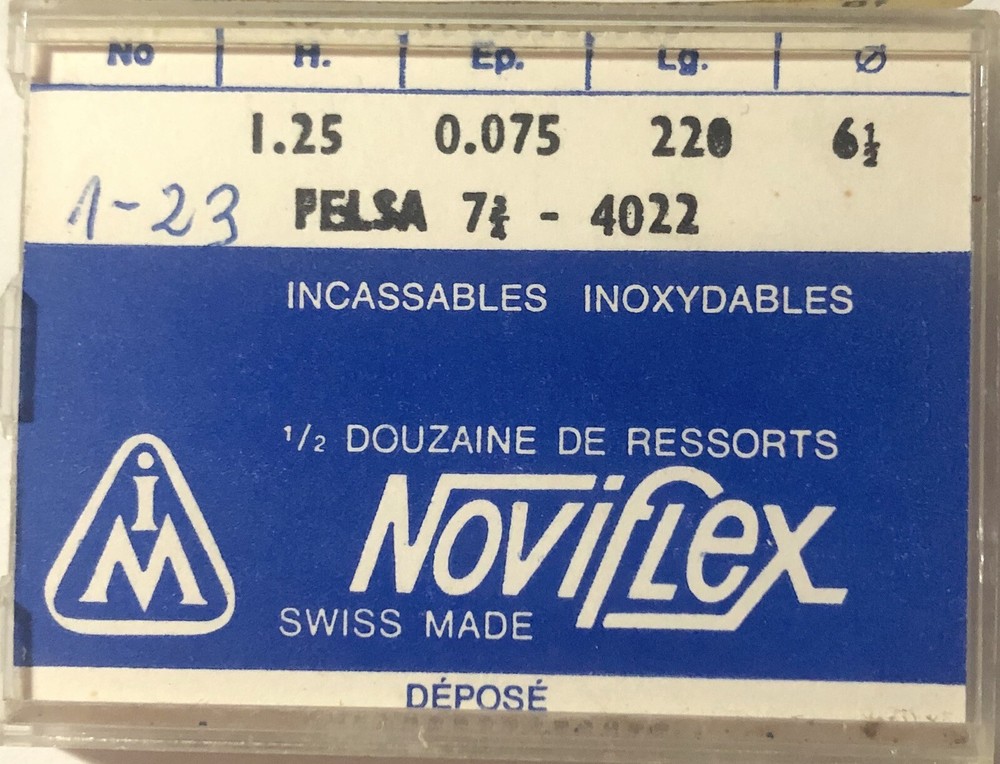 PELSA 7.5 x 1.25 x 0.075 Mainspring 4022 for Clock Repair Ø6.5mm 220mm Length  