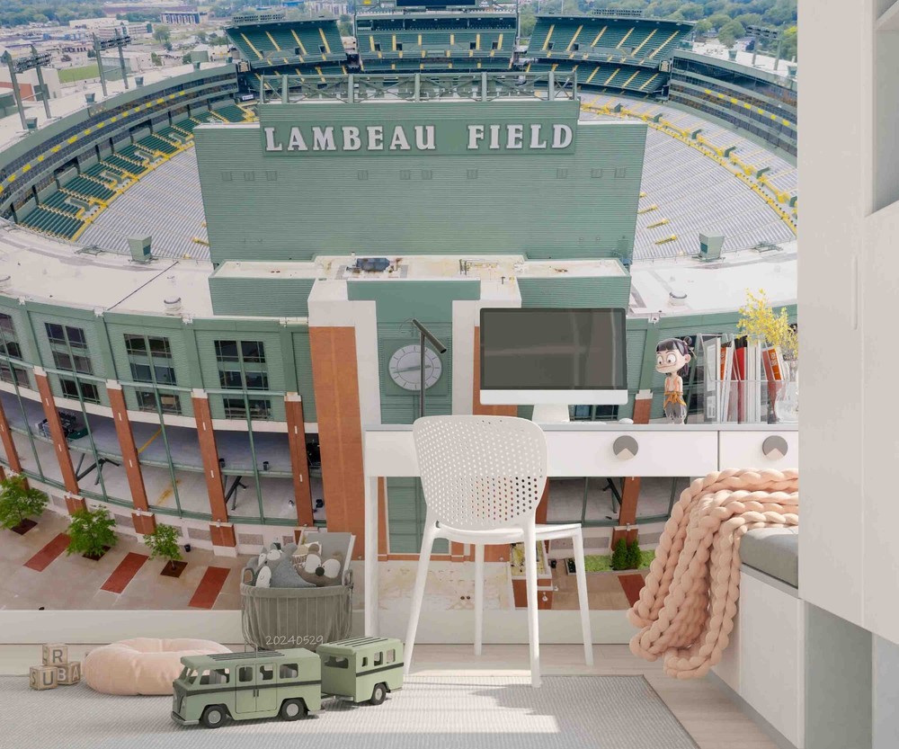 3D Lambeau Field Wall Murals Wallpaper Murals Wall Sticker Wall
