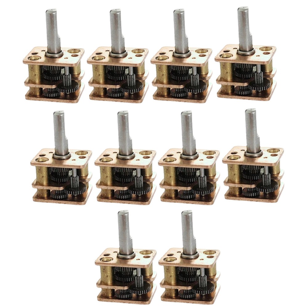 10Pcs Full Metal Gearbox Reduction Head 3mm D Shaft N20 DC Gear Reducer Motor-image