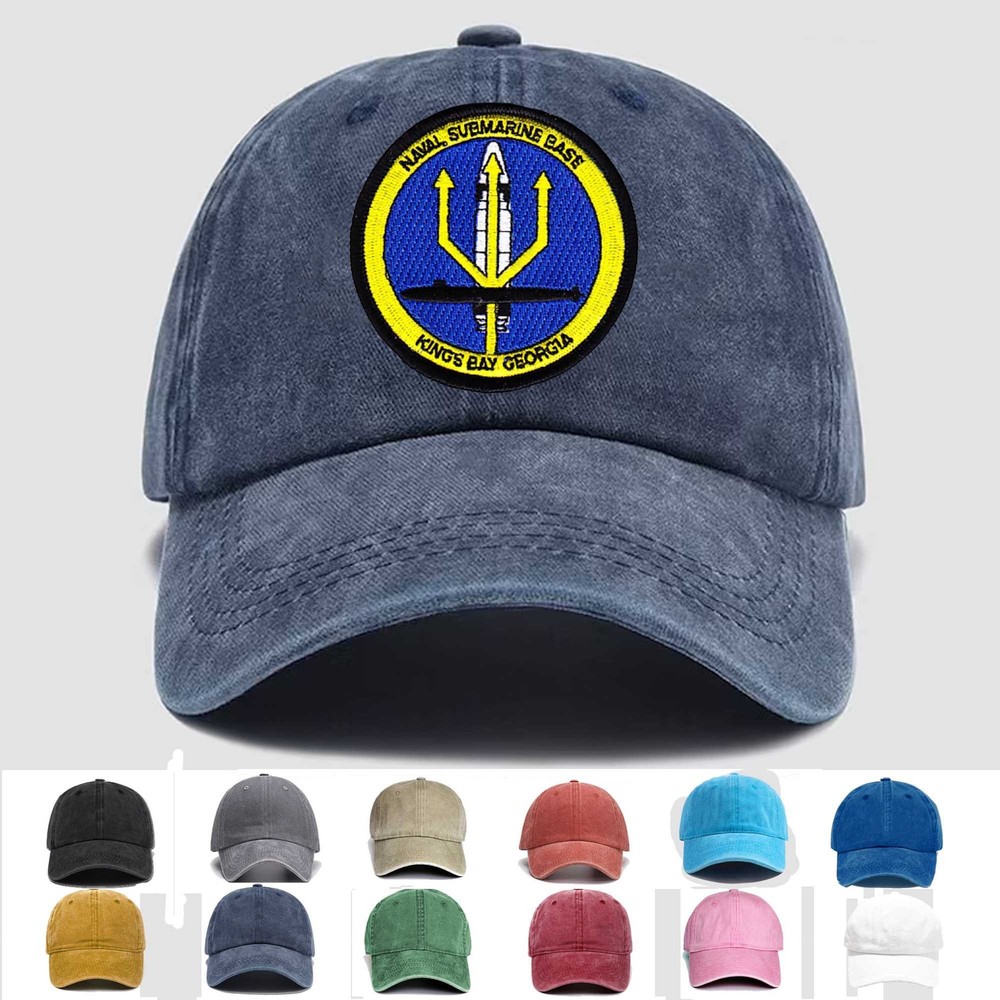 Custom Embroidered Hat Submarine Base Kings Bay Georgia, Veteran Cap, Gift Idea