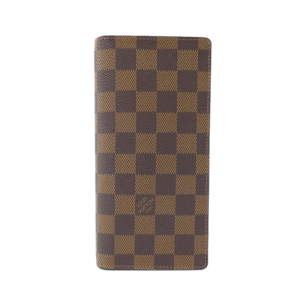 Authentic Louis Vuitton Damier Portefeuille Brazza N60017 Wallet #260-008-15...