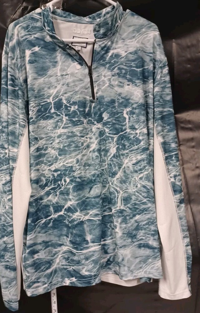 Mossy Oak Aqua Lightweight Bo Quarter Zip Long Sleeve Pullover  