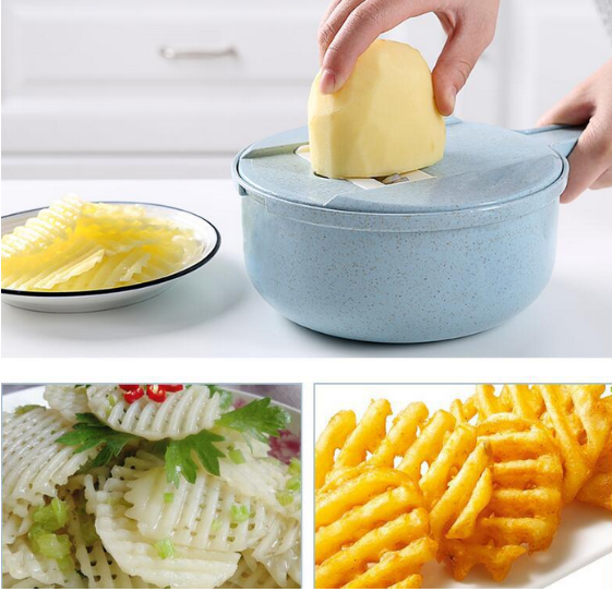 8 In 1 Mandoline Slicer Vegetable Slicer Potato Peeler Carrot Onion Grater With